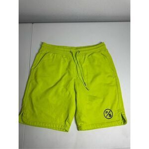 Fly Supply Family Over Money Men's Size Medium Neon Green Drawstring Shorts